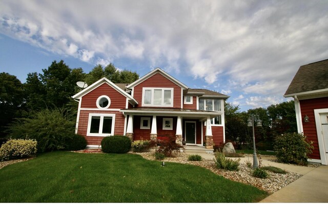 23739 Grandview Ct, Sturgis, MI 49091 - view of front of house featuring a porch and a front lawn