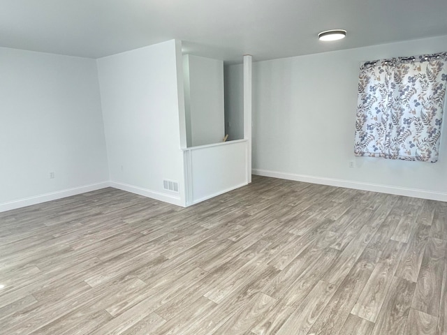 interior space with light hardwood / wood-style flooring