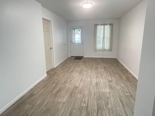 entryway with light wood-type flooring