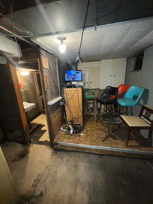 view of basement