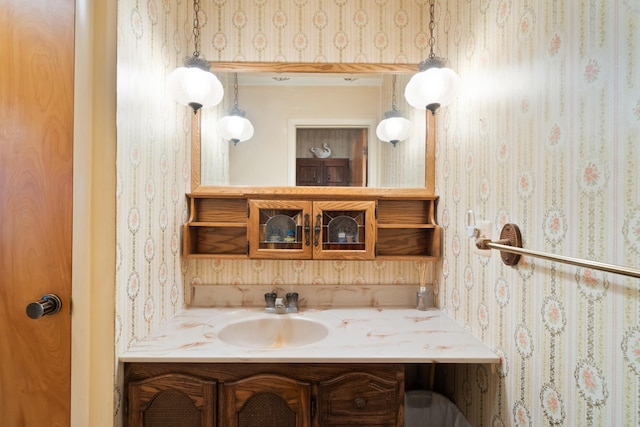 bathroom featuring vanity