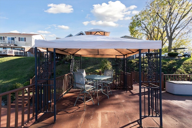 view of patio / terrace featuring a gazebo