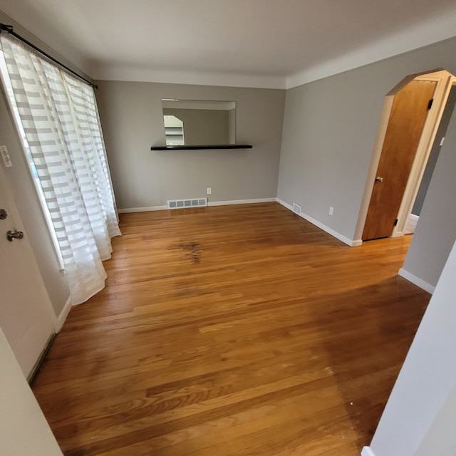 interior space with wood-type flooring