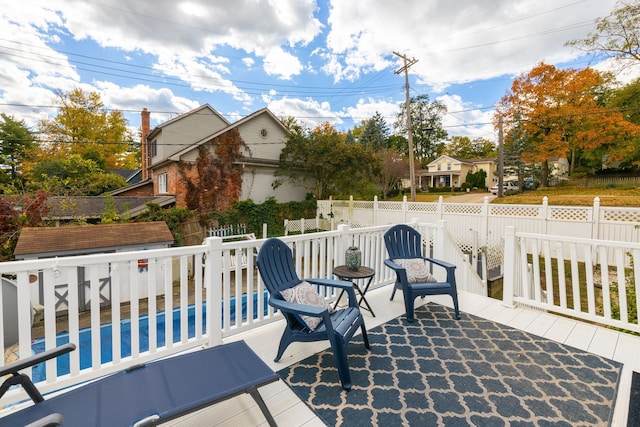 view of patio featuring a pool side deck