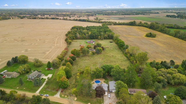 aerial view featuring a rural view