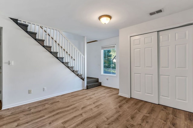 entrance foyer featuring light hardwood / wood-style floors