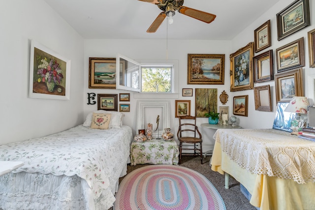 327 Reid Rd, Grand Blanc, MI 48439 - bedroom featuring carpet flooring and ceiling fan