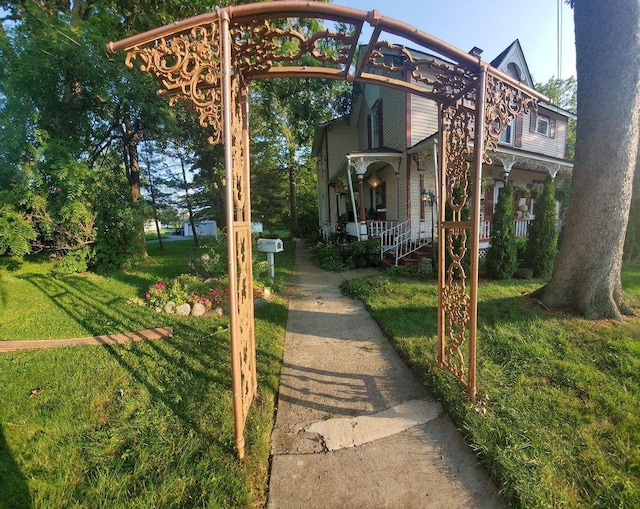327 Reid Rd, Grand Blanc, MI 48439 - exterior space featuring a porch