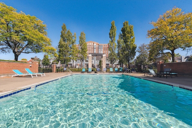 view of pool with a patio area