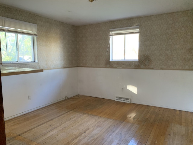 empty room featuring light hardwood / wood-style flooring