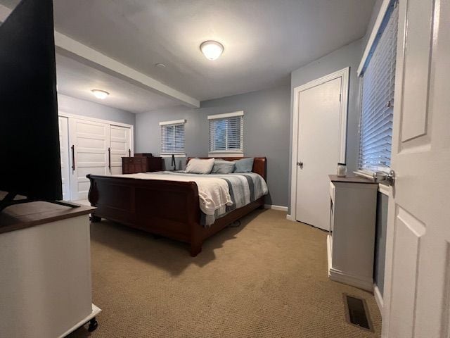 view of carpeted bedroom