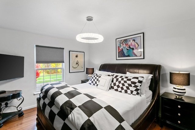 bedroom featuring hardwood / wood-style floors