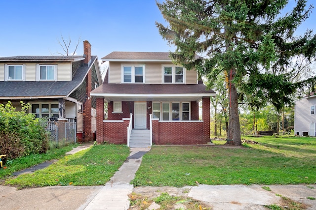 5015 Vancouver St, Detroit, MI 48204 - view of front of property with brick siding and a porch
