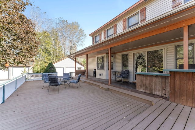 view of wooden terrace