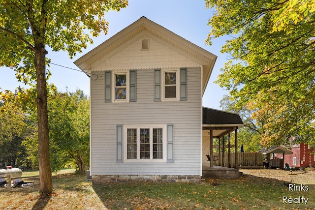 exterior space featuring a yard