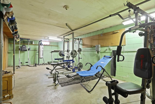 view of workout area