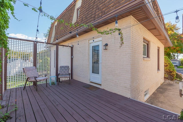 view of wooden terrace