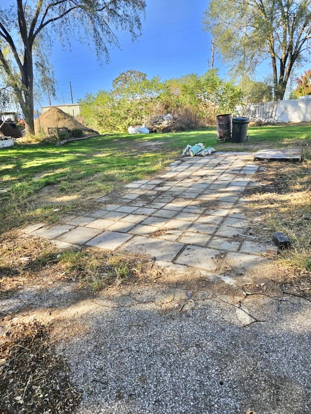 view of yard featuring a patio