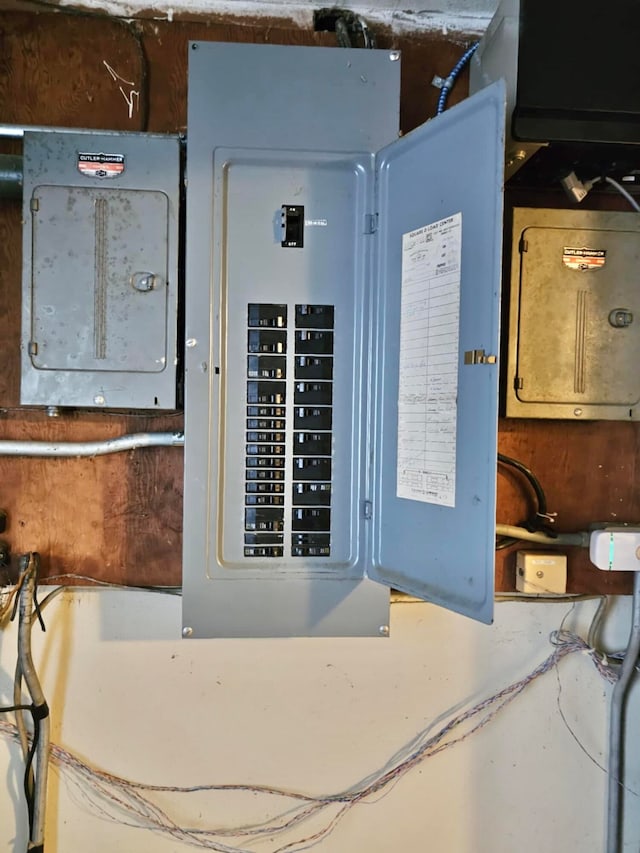 utility room featuring electric panel