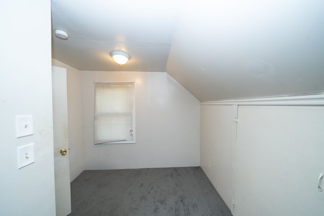 bonus room featuring carpet floors and lofted ceiling