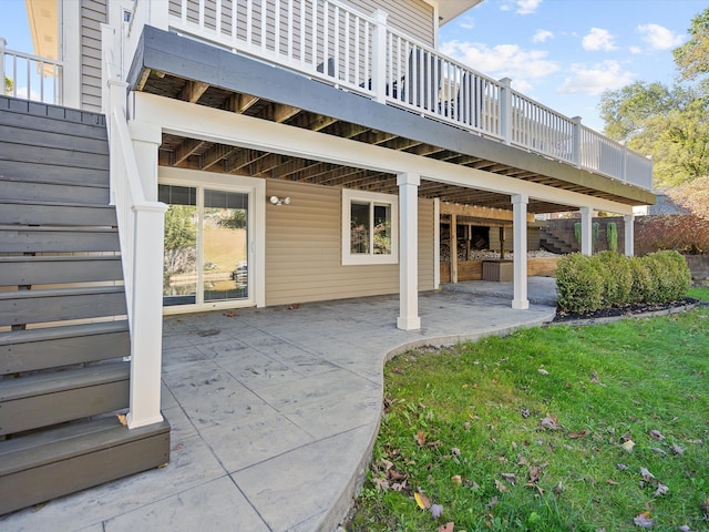 view of patio / terrace with a deck