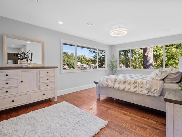 bedroom featuring dark wood-type flooring