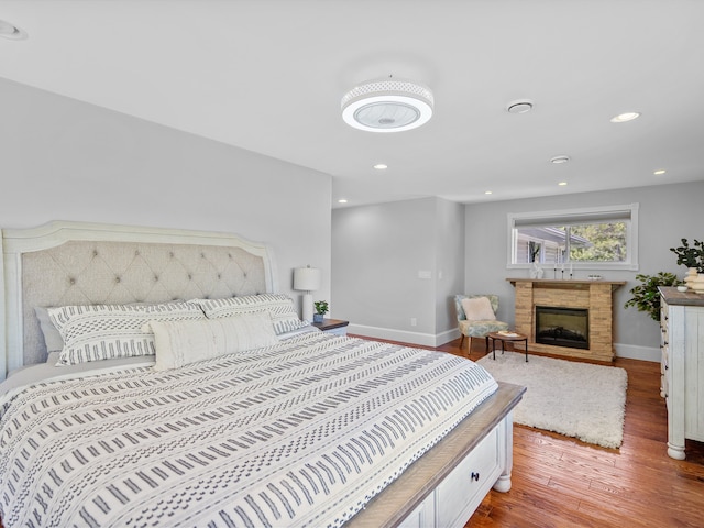 bedroom with wood-type flooring