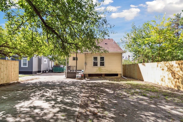 view of rear view of property