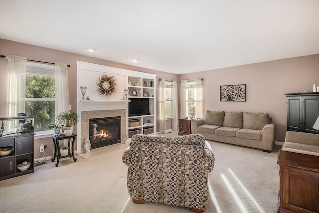 view of carpeted living room