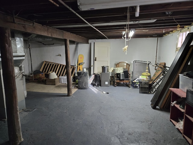 view of basement