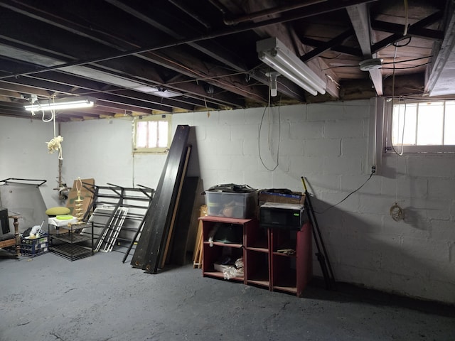 view of basement