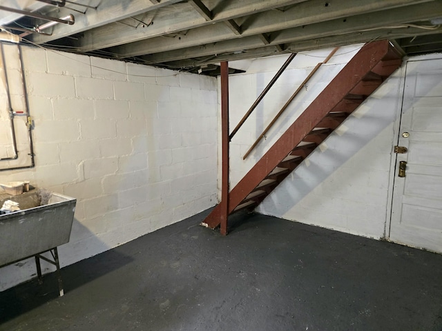 view of basement