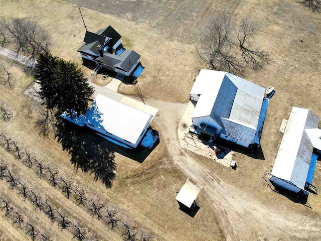 aerial view with a rural view