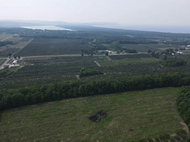 aerial view featuring a rural view