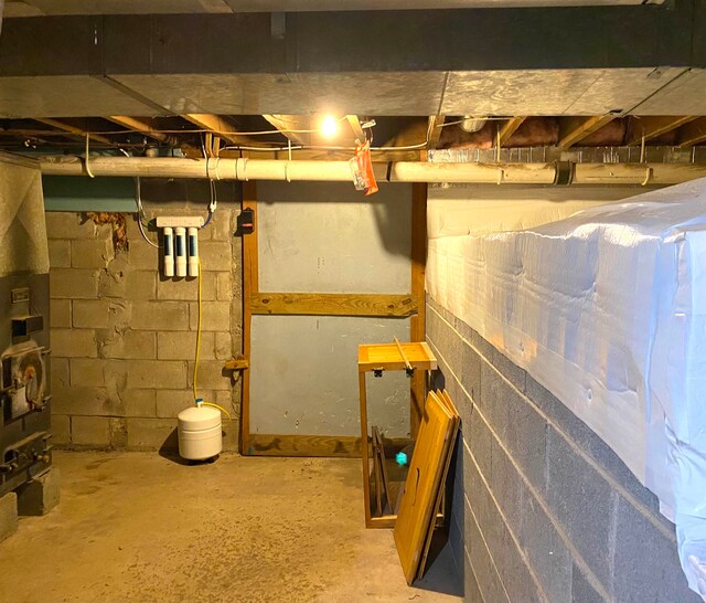 view of basement