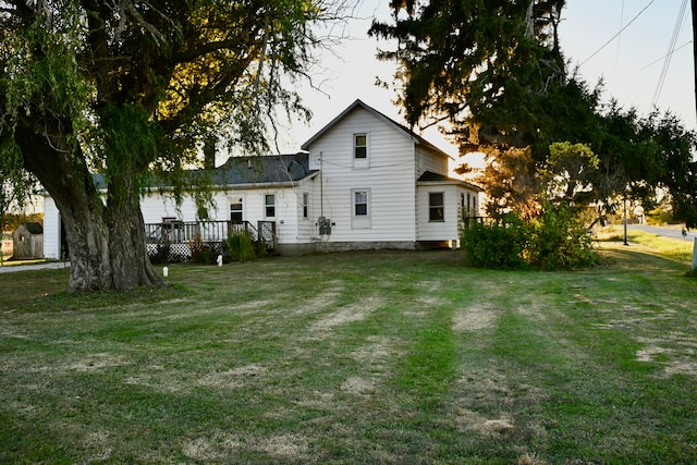 12101 Todd Rd, Ida, MI 48140 - back of house with a lawn and a deck