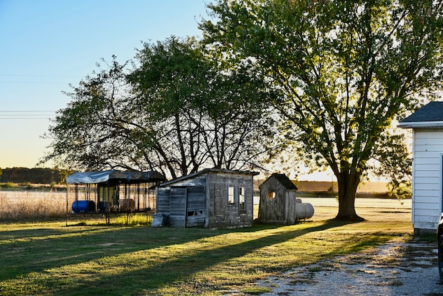 12101 Todd Rd, Ida, MI 48140 - view of grassy yard featuring heating fuel and exterior structure