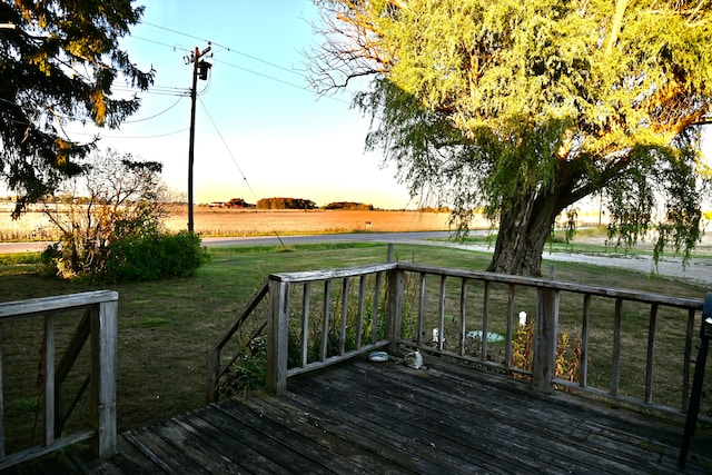 12101 Todd Rd, Ida, MI 48140 - wooden deck with a lawn and a rural view