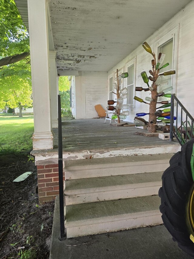 103 S Railroad St, Allen, MI 49227 - view of wooden porch