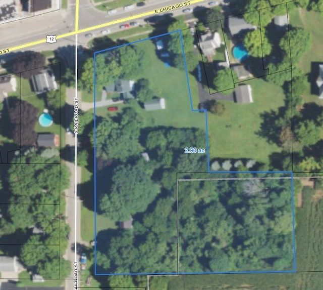 103 S Railroad St, Allen, MI 49227 - aerial view of property's location