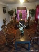 7603 Kentucky St, Dearborn, MI 48126 - dining area featuring a ceiling fan
