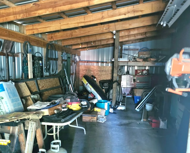 view of storage area