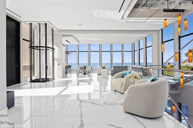639 Sul Lago Ave S, Benton Harbor, MI 49022 - lobby with floor to ceiling windows and a water view