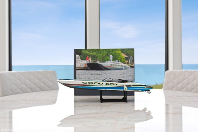 639 Sul Lago Ave S, Benton Harbor, MI 49022 - view of patio / terrace with a water view and a balcony