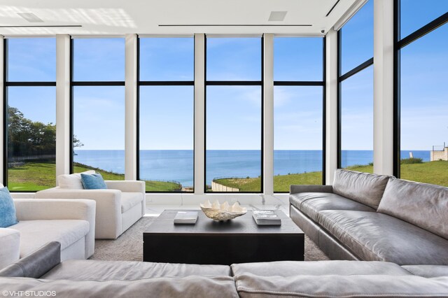 639 Sul Lago Ave S, Benton Harbor, MI 49022 - sunroom / solarium featuring a water view and plenty of natural light
