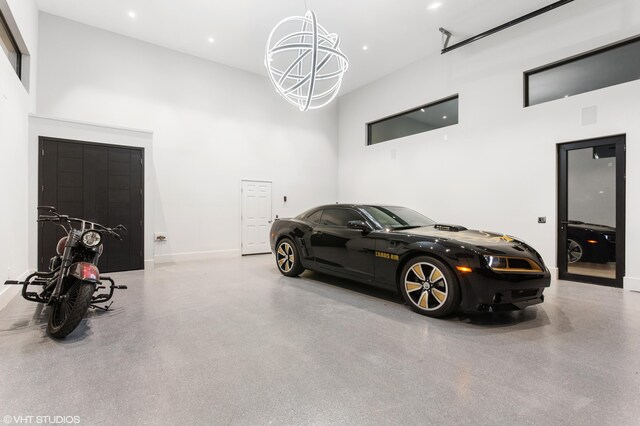 639 Sul Lago Ave S, Benton Harbor, MI 49022 - garage featuring baseboards and recessed lighting