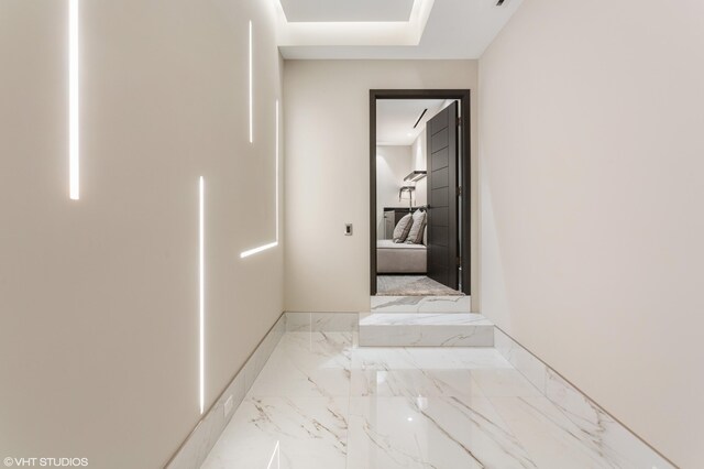 639 Sul Lago Ave S, Benton Harbor, MI 49022 - hallway with marble tiled floors and baseboards