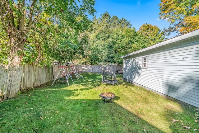 view of yard featuring a playground