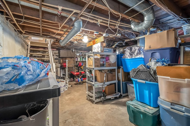 view of storage room