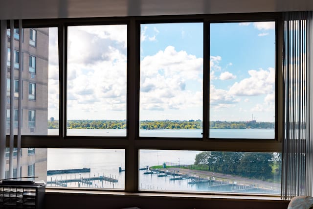 room details with a water view